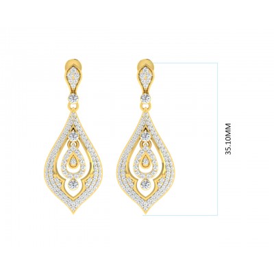 Nomi Diamond Earrings in Gold